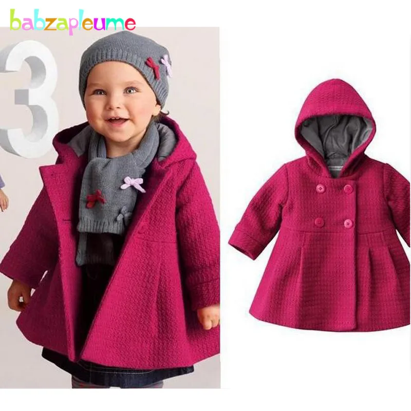 Babzapleume/весна-осень Одежда для новорожденных принцессы пальто для девочек и Куртки с капюшоном розовый милый кардиган для младенцев верхняя одежда bc1245