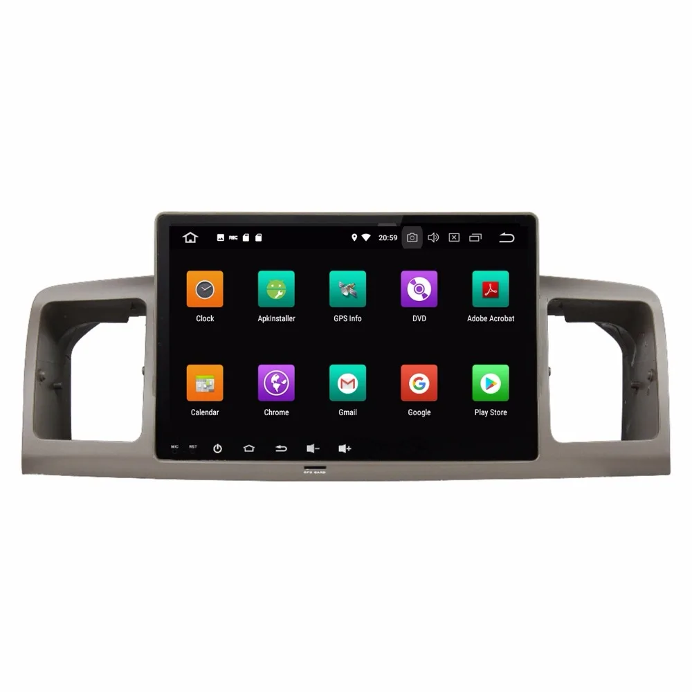 Top 1024*600 10.1" Android 8.0 Car Radio DVD Player for Toyota Corolla E120 /Corolla EX GPS WIFI Bluetooth USB DVR 1