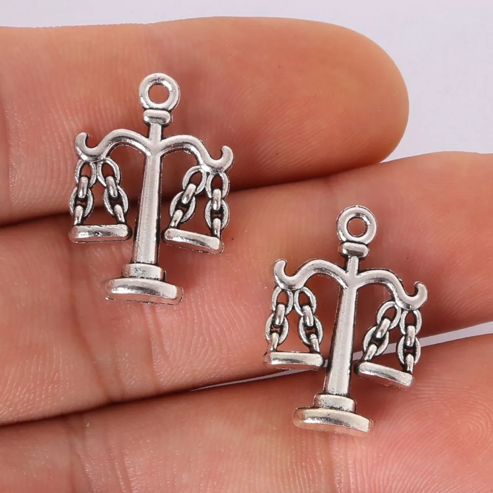 Free Shipping 6pcs 23x16mm antique silver plated Alloy Balance Scale