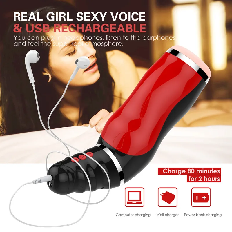 New Oral Sucks Male Masturbator Deep Throat Clip Suction Sex Machine Induced Vibration Sex Moan Intimate Goods Sex Toys for Men