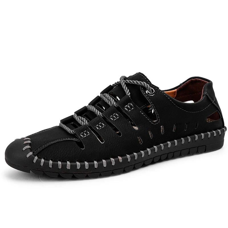 Vancat 2019 New Spring Summer Outdoor Leather Casual Shoes Breathable Men's shoes Handmade Flats Moccasins Loafers Big Size38-48 Vancat 2019 New Spring Summer Outdoor Leather Casual Shoes Breathable Men's shoes Handmade Flats Moccasins Loafers Big Size38-48