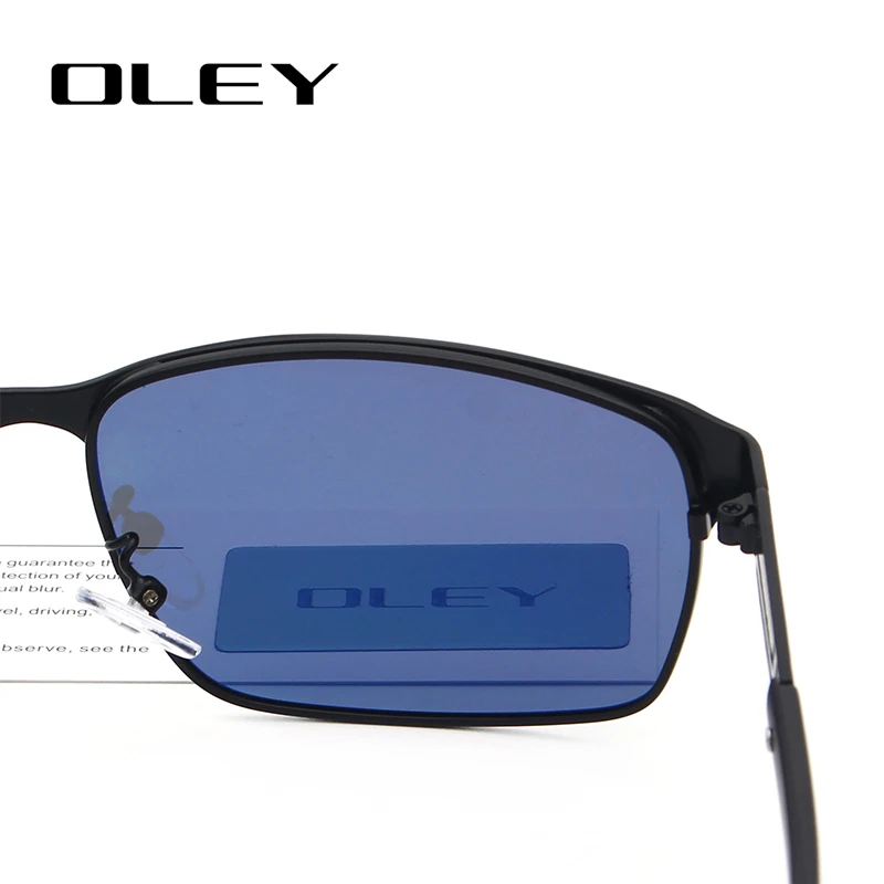 OLEY, модные квадратные мужские поляризованные солнцезащитные очки, светильник, сплав, оправа, линзы, классика, Ретро стиль, женские очки, для вождения, UV400, Y7124