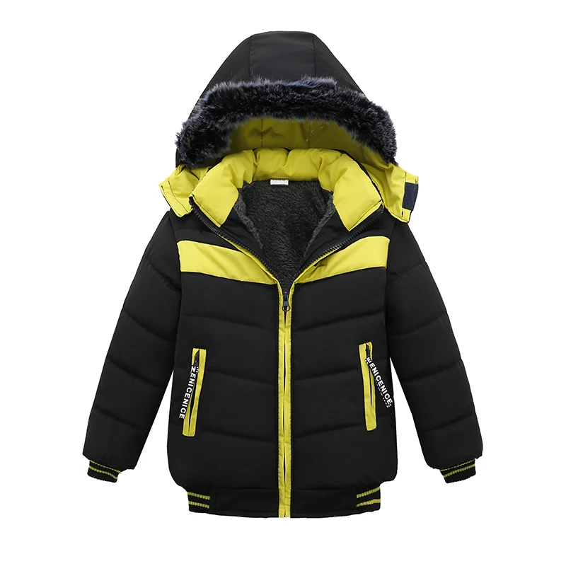 Зимние теплые куртки для маленьких мальчиков, одежда детские теплые куртки пальто для мальчиков 1-4 лет детская спортивная верхняя одежда с капюшоном 3 цвета