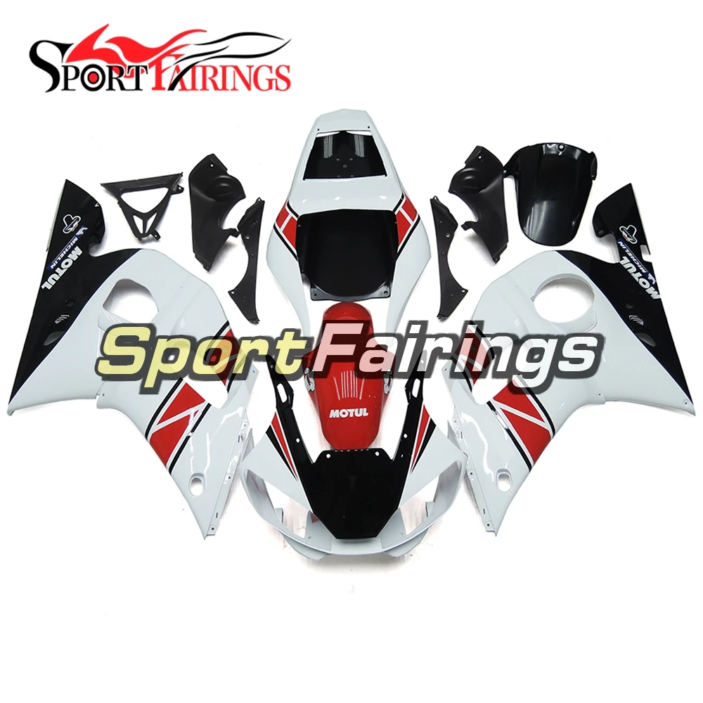 Полный Sportbike обтекатель для Yamaha YZF600 R6 1998 1999 2000 2001 2002 98 99 00 01 02 черный красный белый
