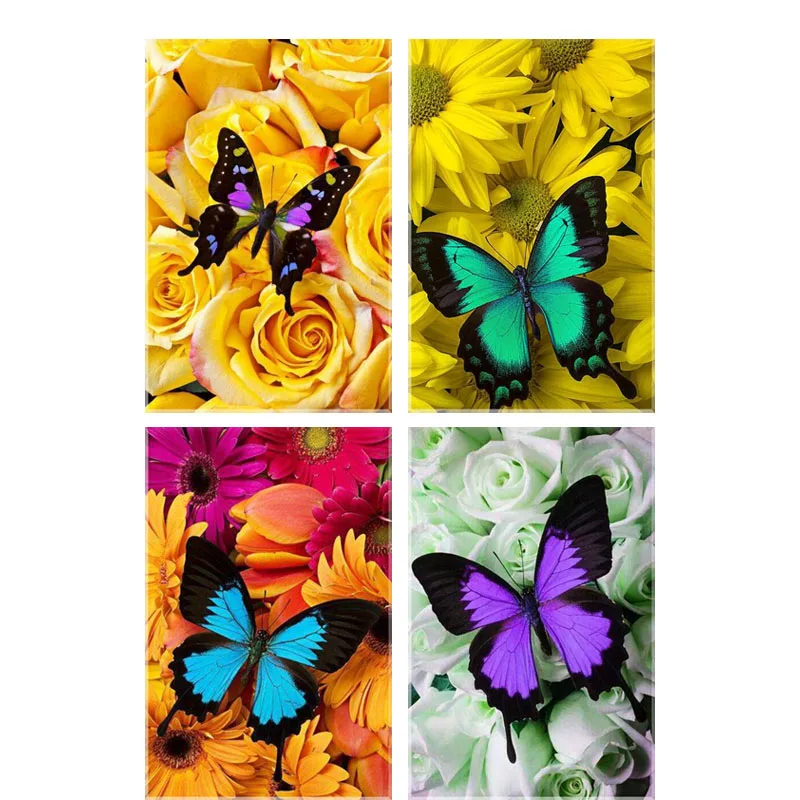 

DIY Diamond Painting Butterfly Flower Pictures Cross Stitch Diamond Mosaic Embroidery Christmas Gift Home Decor Needlework GW189