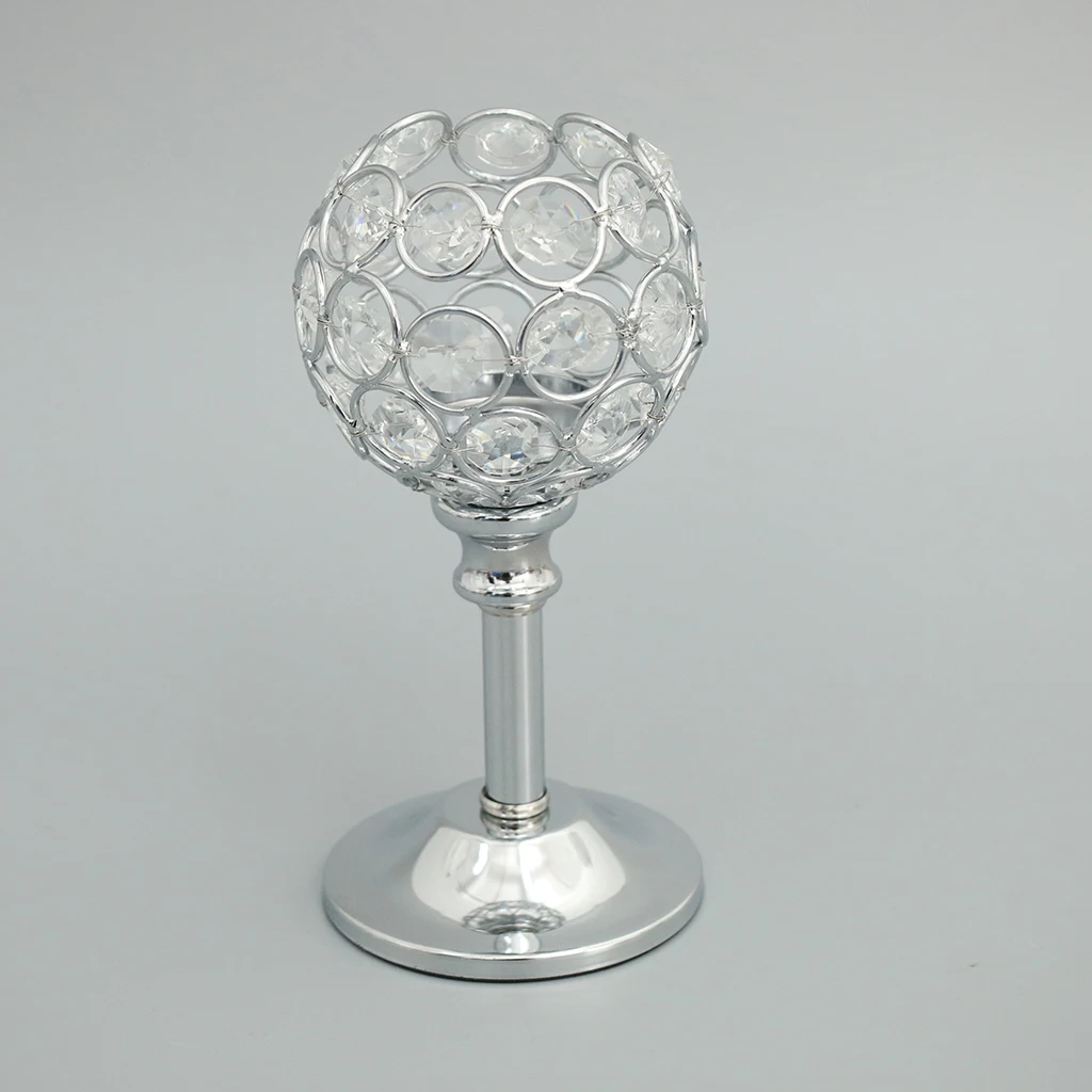 2x Wedding Party Crystal Candelabra Candleholder Tea Light Tealight Holder Table Top Centerpiece Dining Decoration