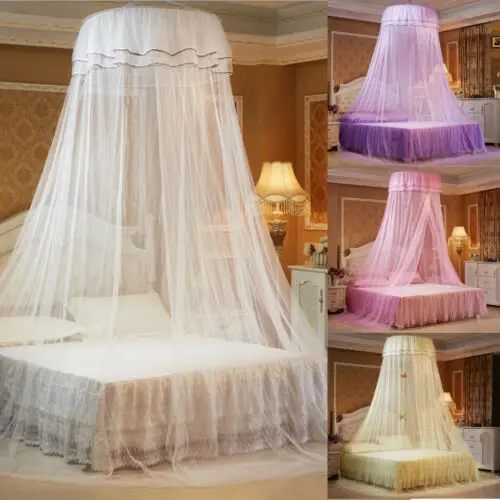 

6 color Palace Mosquito Net Lace Bed Mosquito Netting Mesh Canopy Mosquito Net Girls Round Dome Bedcover