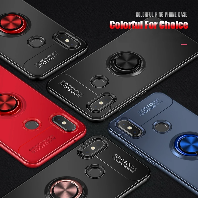 Для Xiaomi Mi A1 A2 Lite 8 SE MIX 2/2 S RedMi 4A 4X Примечание 5 6 iPad Pro Prime 6 6A глобальная версия 5A S2 Автомобильный Кронштейн кольцо держатель TPU чехол