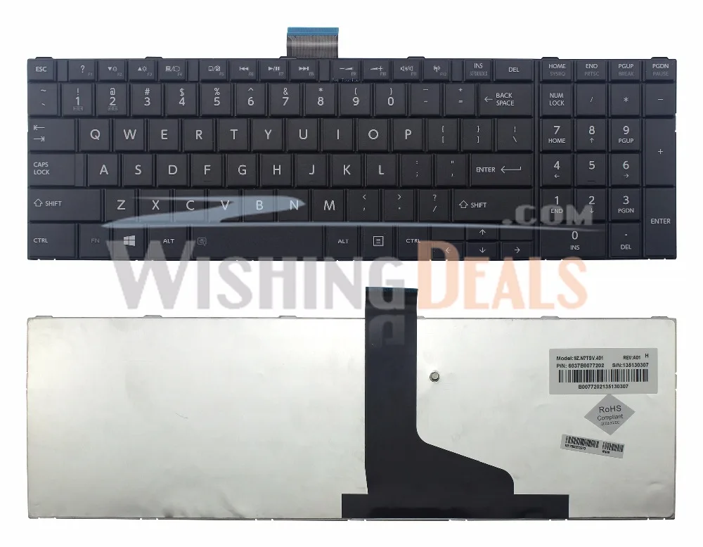 New fit Toshiba Satellite L855-S5113 L855-S5119 L855-S5121 US Black Keyboard
