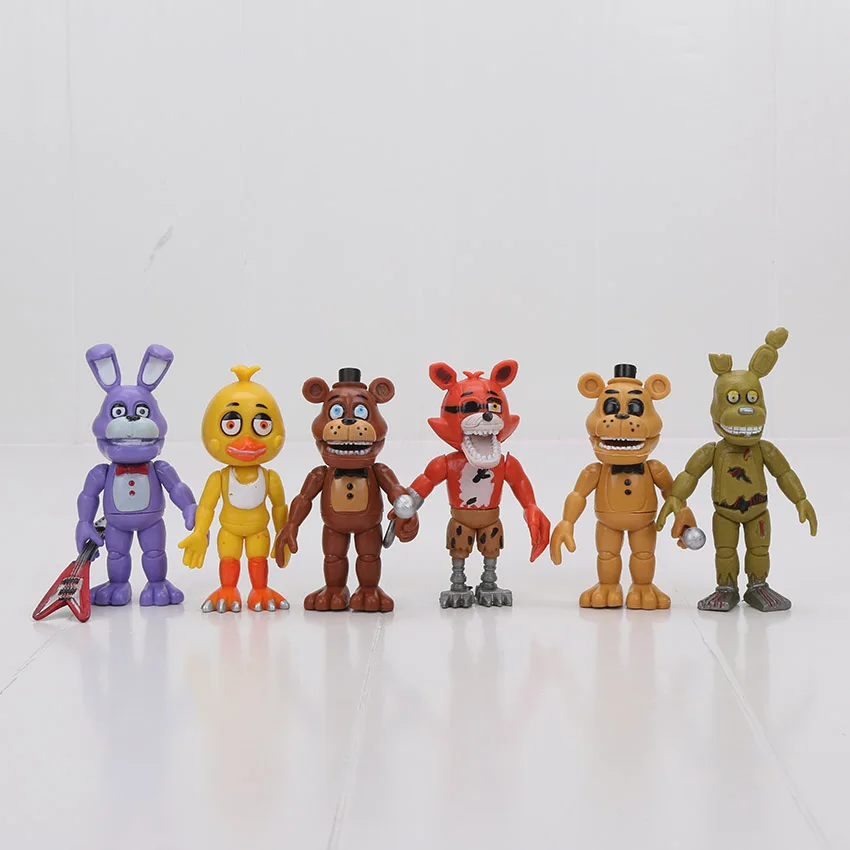 18 шт. FNAF ПВХ фигурки Набор сестра расположение Чика мангл Фокси кукла золото Фредди Fazbear куклы пять ночей у Фредди игрушки