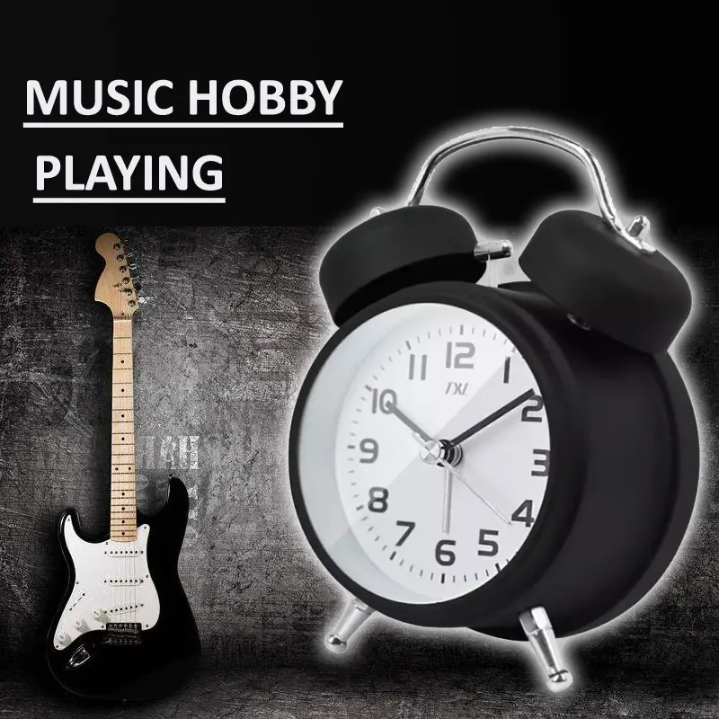 

TXL kids alarm clock, super loud alarm, 3.5 inch small clock, sweeping mute movement, night light, modern minimalism design