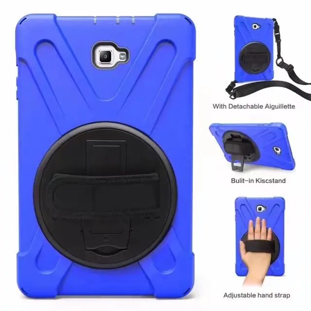 

360 Degrees Kids Shockproof Case Soft Silicon PC Cover for Samsung Galaxy Tab A A6 10.1 2016 T580 T580N T585 T585C Tablet +pen