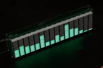 

2017 New 16 level LED Music Audio Spectrum indicator Amplifier Board Green Color Speed Adjustable With AGC Mode DIY KITS