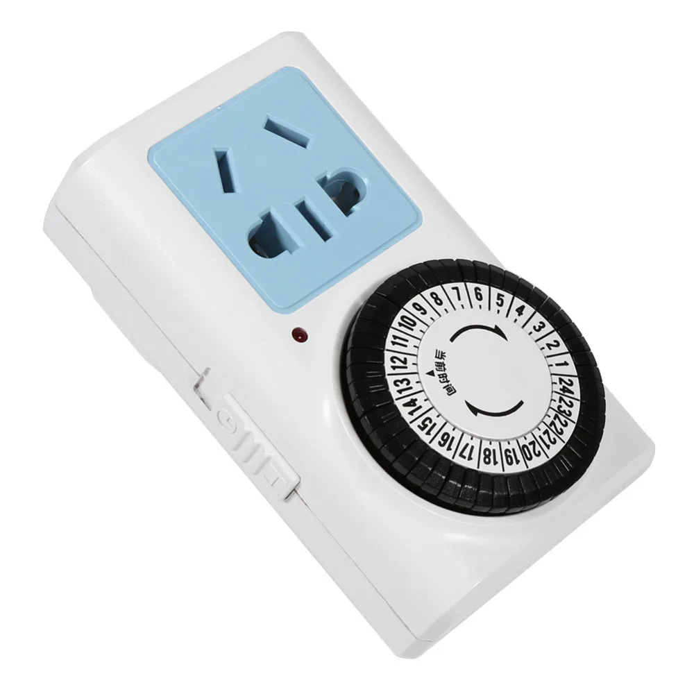 

24 Hour Electrical Timer Socket Mechanical Wall Plug Switch Energy-saving Timer Socket Indoor Home Use plastic material