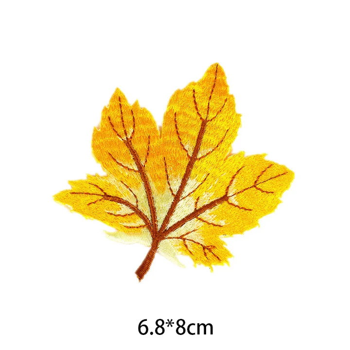 4 embroidery maple leaf patches