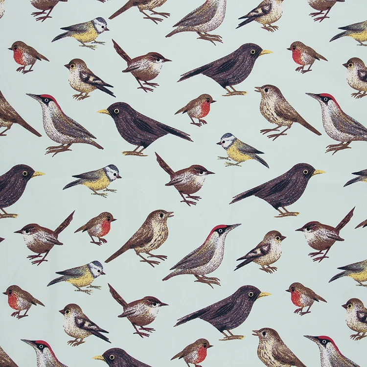 Pinup рокабилли Ретро ручная одежда плотность стрейч одежда из поплина с принтом птицы Лоскутная хлопковая ткань tissus(0,5 метра