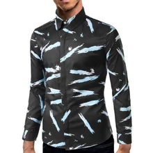 Бренд, модная мужская рубашка, топы с длинными рукавами, морская парусник, цифровая печать, мужские рубашки, тонкие мужские рубашки XXL