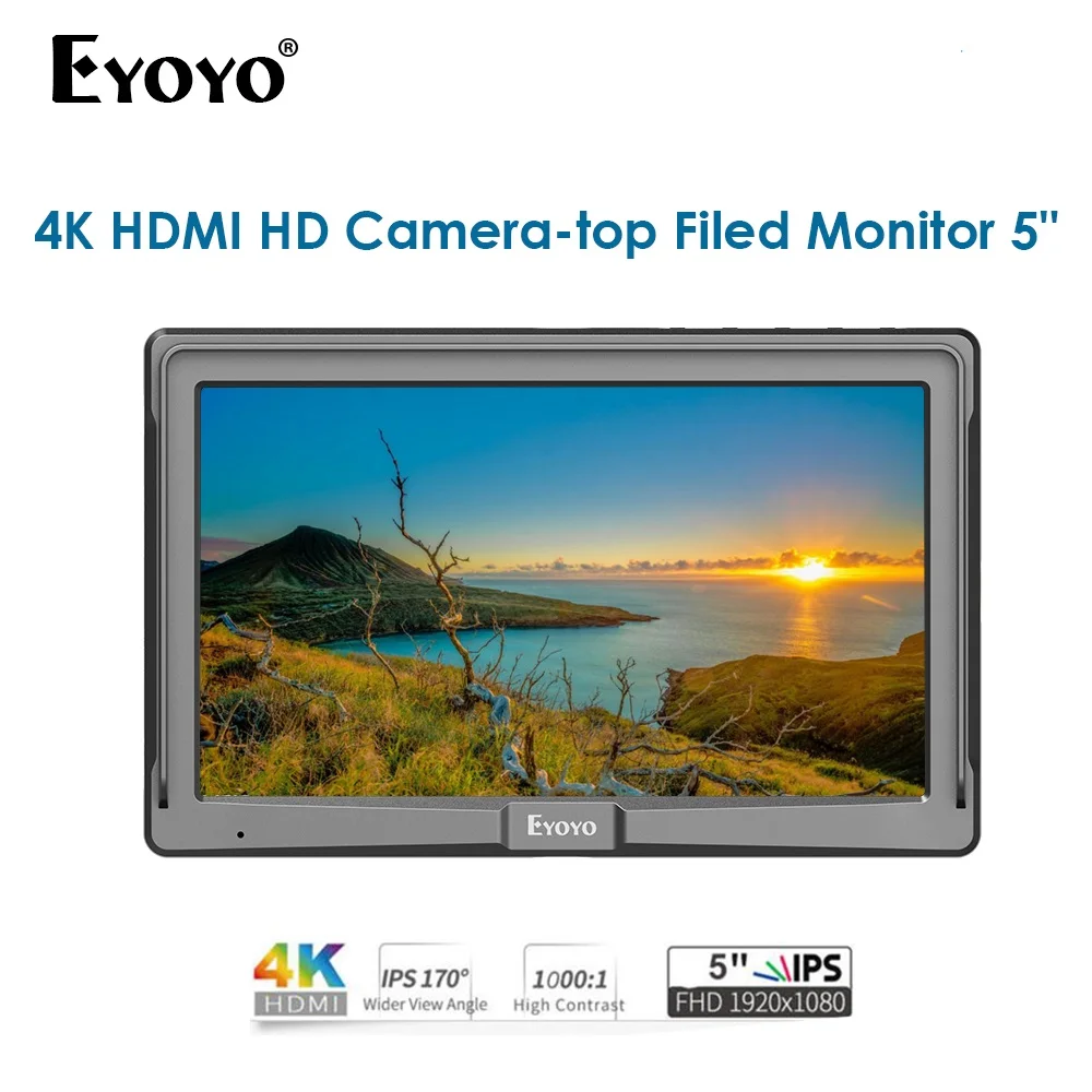 

Eyoyo 5inch Camera Field Monitor 1920*1080 FHD IPS Screen Camera Field Monitor Display for DSLR Camera