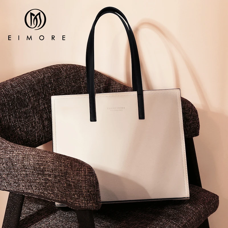 EIMORE Large Capacity Handbags Women Genuine Leather Big Totes Bucket Bag Female Shoulder Bag Simple Ladies Luxury Brand Bag EIMORE Large Capacity Handbags Women Genuine Leather Big Totes Bucket Bag Female Shoulder Bag Simple Ladies Luxury Brand Bag