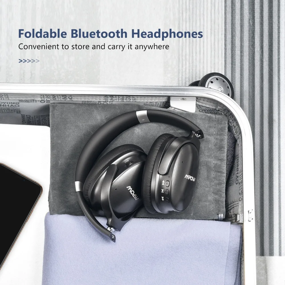 Mpow H10 Hi-Fi стерео музыкальные гарнитуры наушники с шумоподавлением Накладные наушники 25H время воспроизведения беспроводные Bluetooth наушники с микрофоном