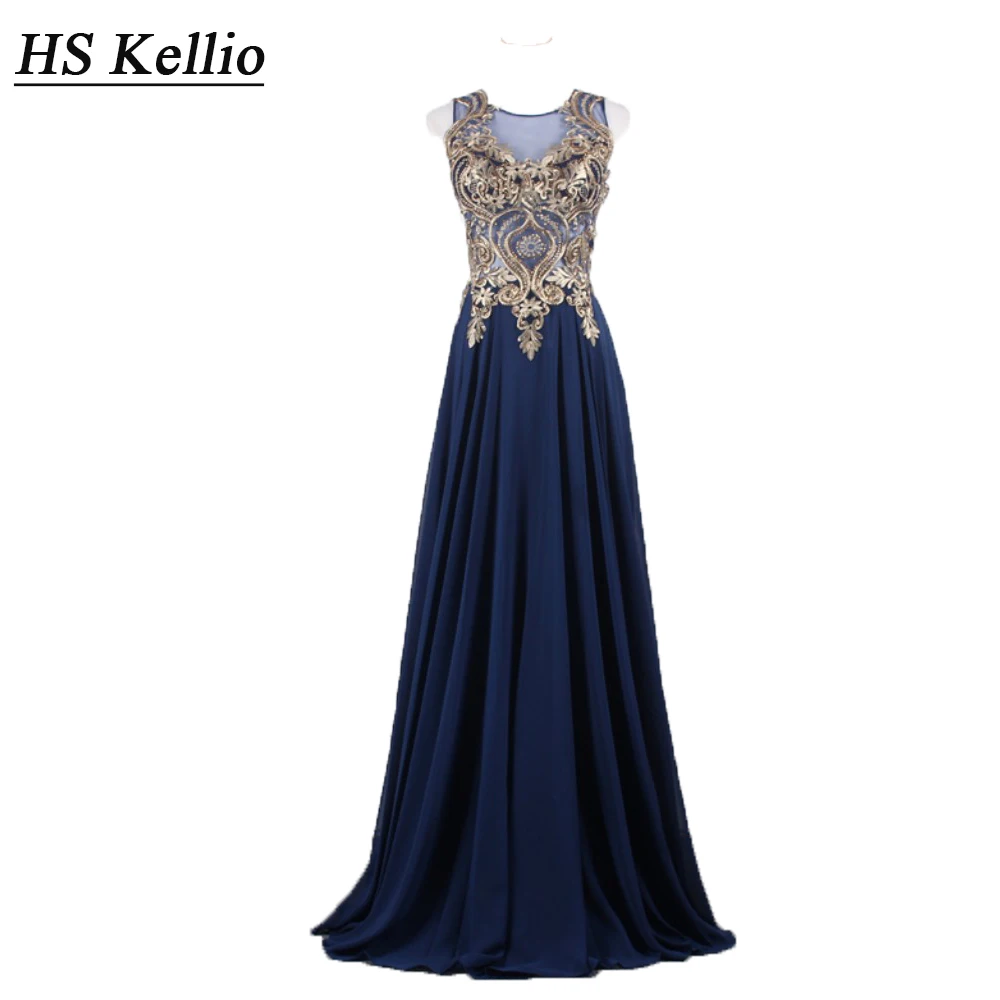 

HS Kellio Formal Navy Blue Evening Dresses Long Beach Ladies Party Gown