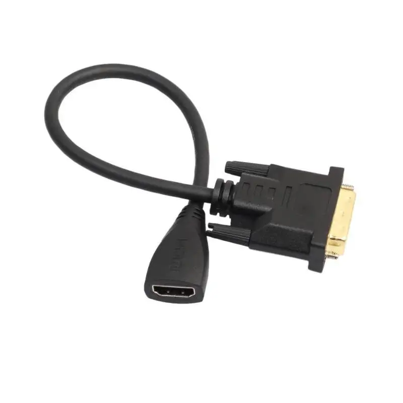 

1080P HDMI Female to DVI-D 24+1 Male HDMI DVI Adapter Cable Bi-Directional DVI to HDMI Converter for TV Box monitor