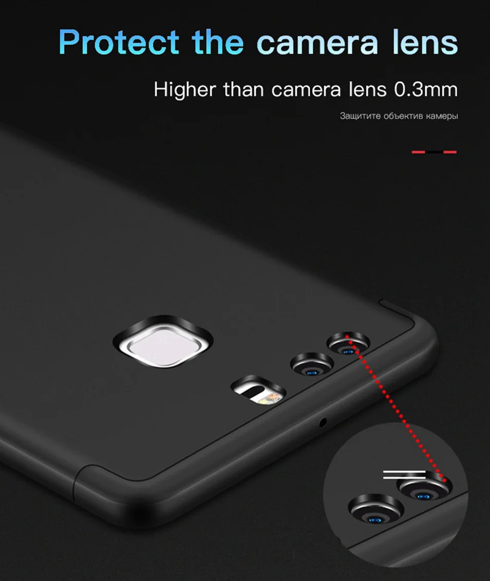 Icoque Fitted Cases for Huawei P9 Case Shockproof Full Body Cover for P10 Plus Honor 8 9 Lite Case 360 Degree Protection Cases (5)