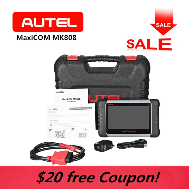 

AUTEL MaxiCOM MK808 OBD2 Scanner Car Diagnostic Tool Automotive Touchscreen MX808 Tablet SAS BMS Read Clear code Code Reader