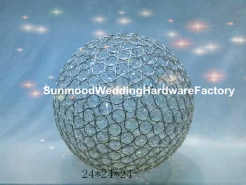 

glass crystal ball centerpiece for wedding stage decoration