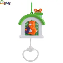 New Cartoon Baby Bed Bell Early Educational Learning Cute Animal Pattern Rotation Light Musical Box Crib Entertainment Toy