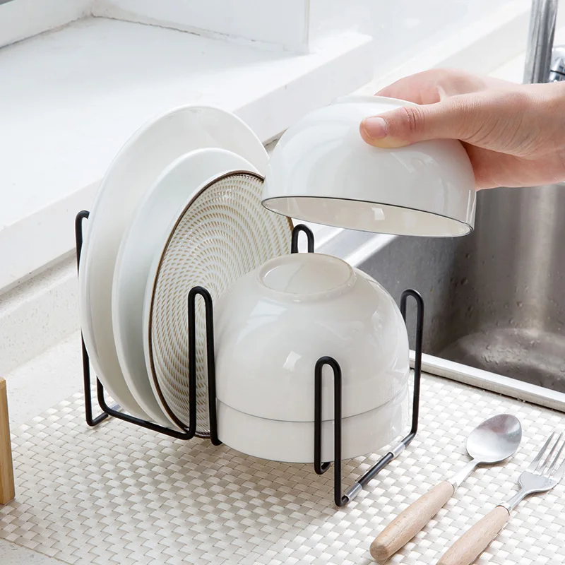 Iron dish bowl dishes Storage rack chopsticks shelves kitchen utensils