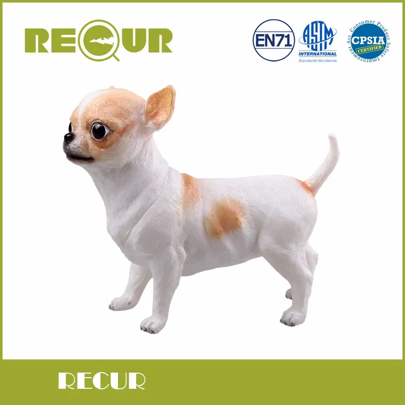 

Recur Cute Kawaii Toy Chihuahua Dog Pet Delicate Model Hand Painted Soft PVC Animal Figure Toys Gift Collections