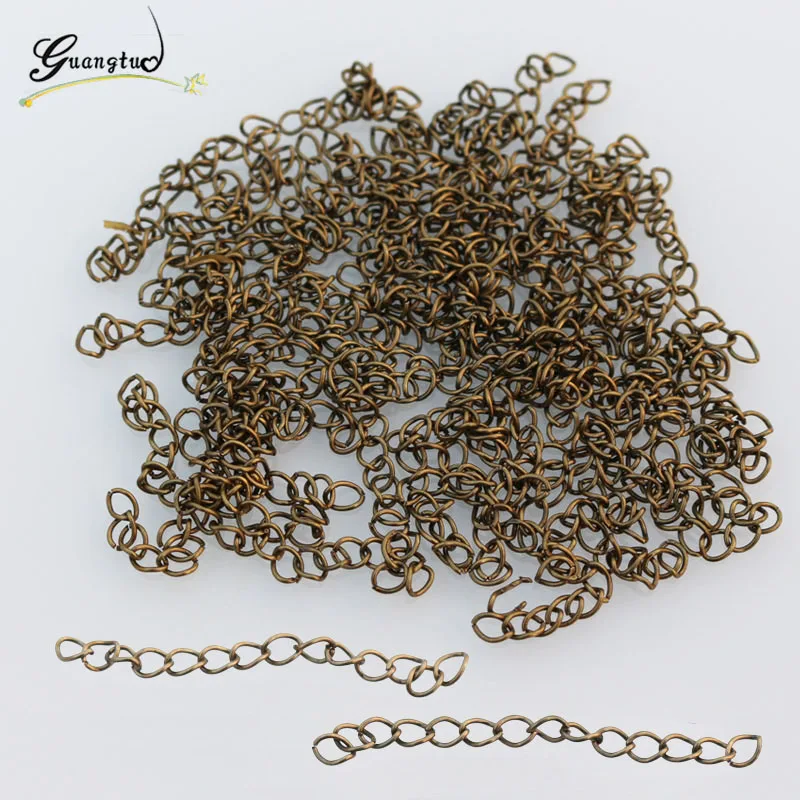

50PCS/Set Jewelry Findings Necklace Chains Jewelry Making Extension Chains Necklace Tail Dangles Components