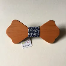 New Bow Tie Bow Tie And Handkerchief Set Fashion Elegant Purple Bow Tie Floral Jacquard Adjustable Wood Bowtie
