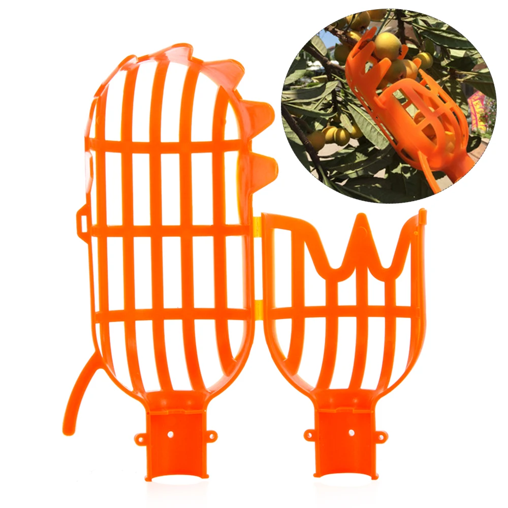 1 шт. практичный и удобный прочный садоводческий сборщик фруктов коллектор оранжевый пластиковый инструмент для сбора фруктов без полюса