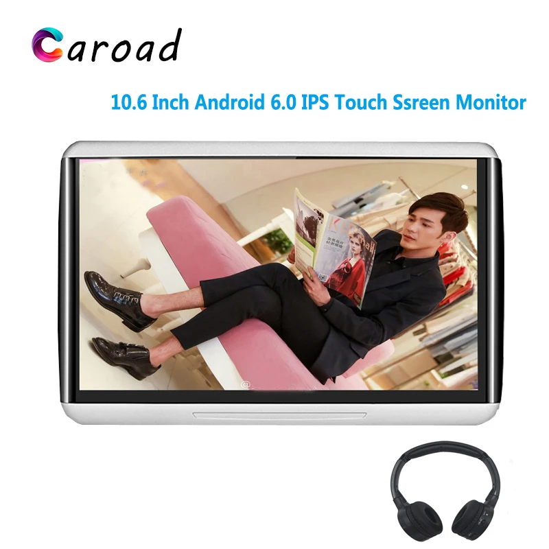 Caroad 10 6 дюймовый Android 0 Автомобильный подголовник монитор HD 1080P видео 3G WIFI IPS