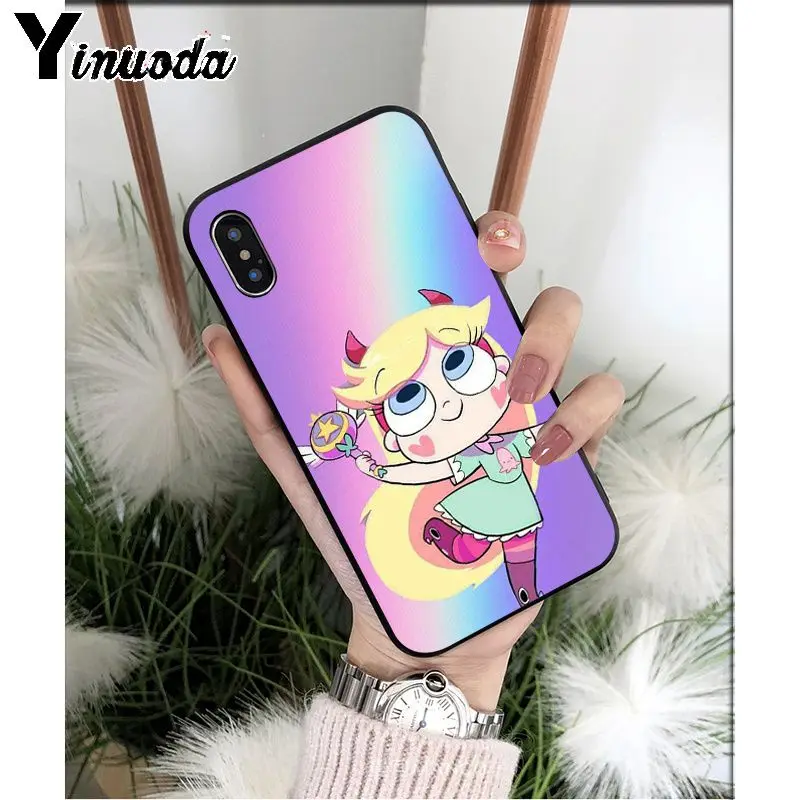 Yinuoda Star vs the Forces of Evil Силиконовый ТПУ мягкий черный чехол для телефона для Apple iPhone 8 7 6 6S Plus X XS MAX 5 5S SE XR