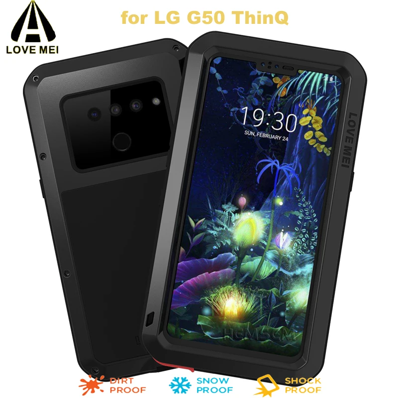 POWERFUL Metal Armor Case Gorilla Glass Screen Film for LG V50 ThinQ Phone Cover Luxury Aluminum WaterProof Shockproof Bag | Мобильные