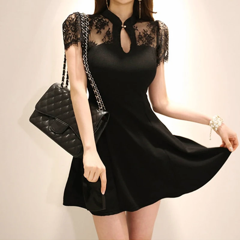 H-Han-Queen-Sexy-See-Through-Lace-Patchwork-Dress-Women-2019-Summer-Nightclub-Party-Mini-Dresses (4)