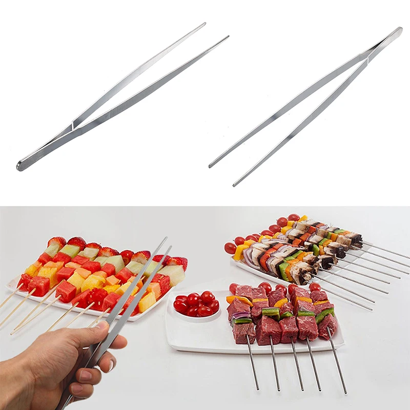 

30cm Barbecue Tweezers Tongs Stainless Steel Food Churrasco Tweezer Kitchen Cooking Utensils Gadgets BBQ Food Clip Accessories