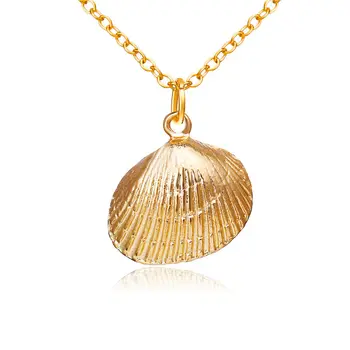 

Vintage Summer Style Natural Starfish Conch Sea Shell Necklace Pendant For Women Femme Shell Jewelry Gifts