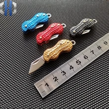 New Knives Peanut Folding Knife Mini Portable Tool With Key Knife Outdoor EDC Self-defense Fruit Knife key chain knife portable folding knife peeler mini camping key shaped knife everyday carry gear self defense knife