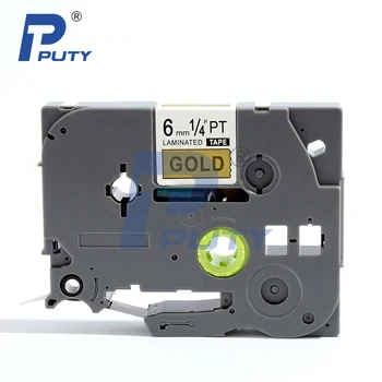 

10Pcs Compatible TZ 811 TZe TZe-811 6mm 1/4" 8m Black on Gold Lamintated Label Tape Cassette for Brother P touch Printer PT-D210