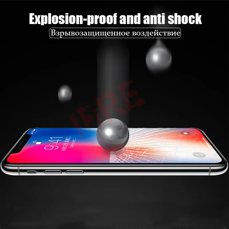 9D полное покрытие краев закаленное стекло для iPhone X 7 6 8 Plus изогнутая Защитная