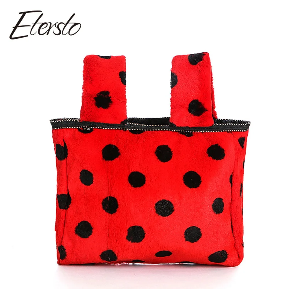 

Etersto 2017 Good Real Rabbit Fur Women Bags Leather Fur Messenger Bag Solid Big Handbag Fashion Ladies Crossbody Bags