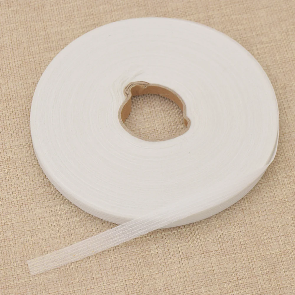 

100m Black White Non-woven Interlinings Iron On Single-sided Adhesive Cloth For DIY Craft Garment Sewing Fabric