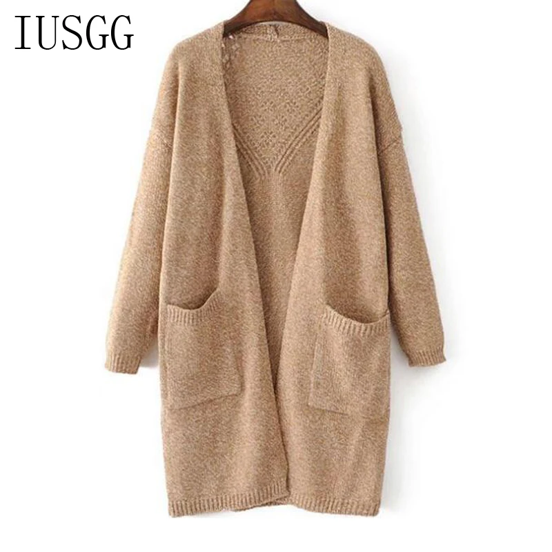 

Women Long Cardigan Autumn Thicken Jacket 2019 New Open Stitch Knit Sweater Free Size Jacket Coat 2019 New Jumper Warm Coat
