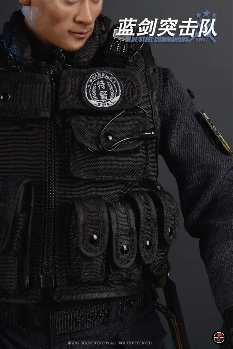 SS099 1/6 синий Сталь коммандос SWAT Коллекция фигурку новая коробка