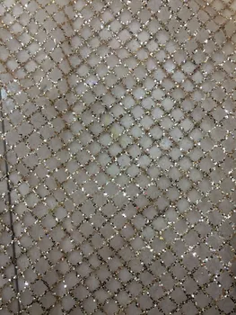 

beautiful glued glitter african lace fabric sparkly Jolin-32802 glitter sequins French tulle lace fabric