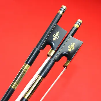 

8 pc New light carbon fiber 4/4 violin bow copper parts white horse hair bow